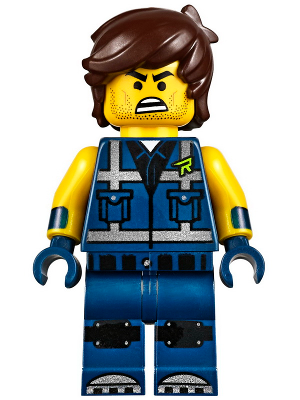 This LEGO minifigure is called, Rex Dangervest, Crooked Smile / Angry . It's minifig ID is tlm197.