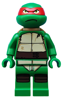 Display of LEGO Teenage Mutant Ninja Turtles Raphael