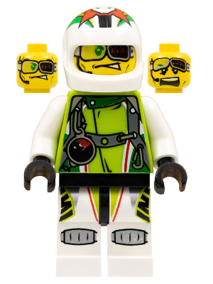 Display of LEGO World Racers Team X-treme Daredevil 2 (DEX-treme), Standard Helmet