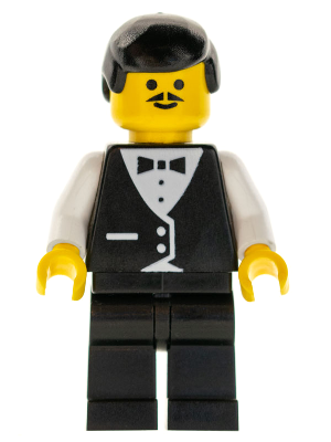 Display of LEGO City Town Vest Formal, Waiter with Moustache